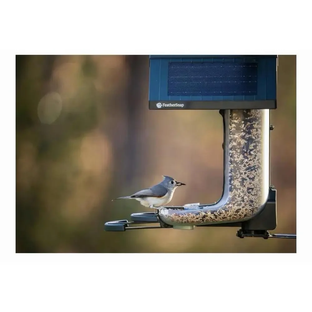 FeatherSnap Smart Bird Feeder with AI Bird Identification and HD Camera w Stand